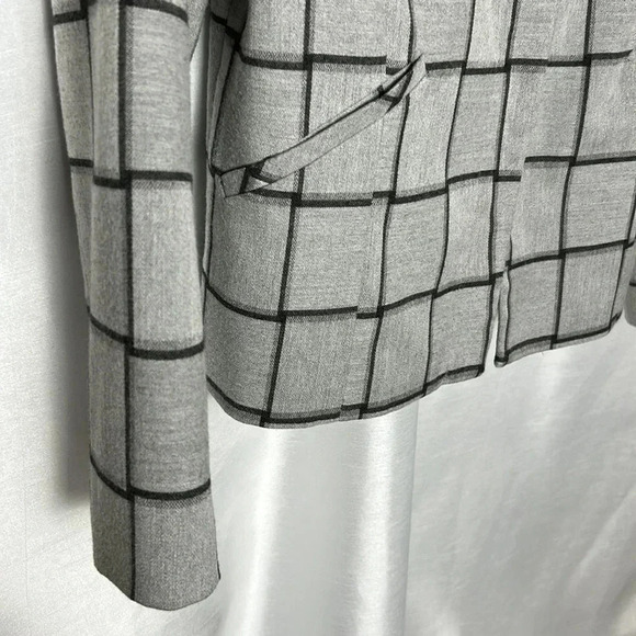 Halogen plaid blazer,academia,clueless preppy,office,business woman, grey,Sm,EC - Picture 5 of 16